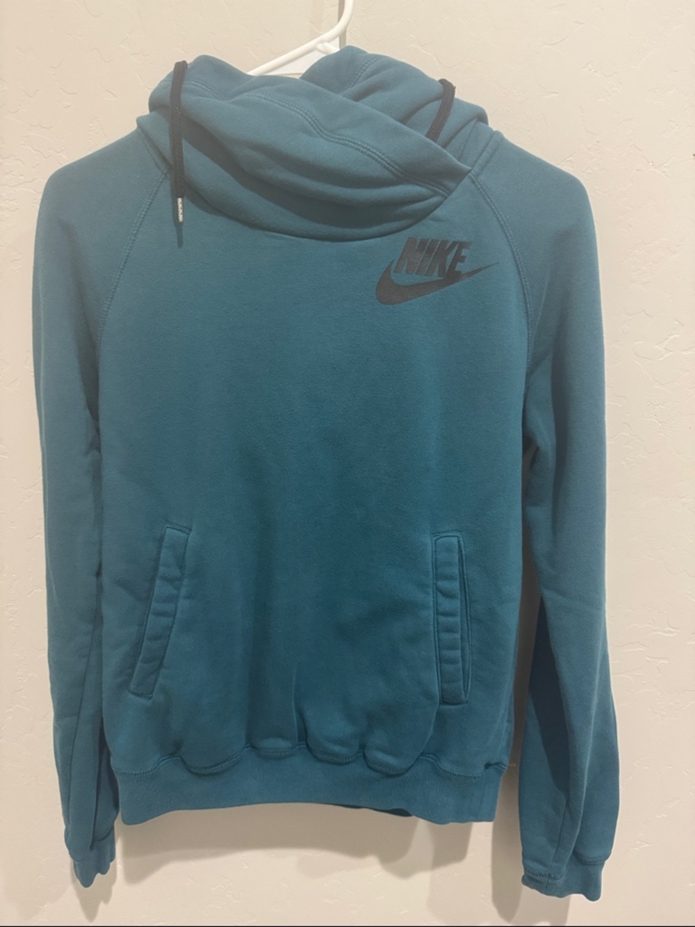 Nike Teal Cowl-Neck Pullover Sweater